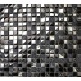 MOSAIQUE  NOIRE EN VERRE&PIERRE NATURELLE/30X30/1m²-BT